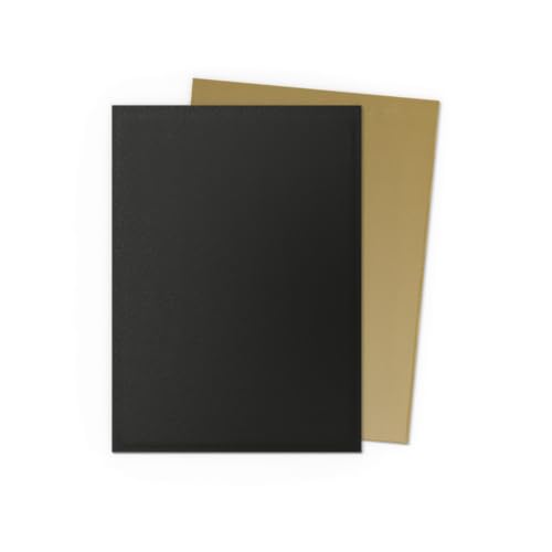 Matte Dual Standard Size Card Sleeves - 100ct Black & Gold