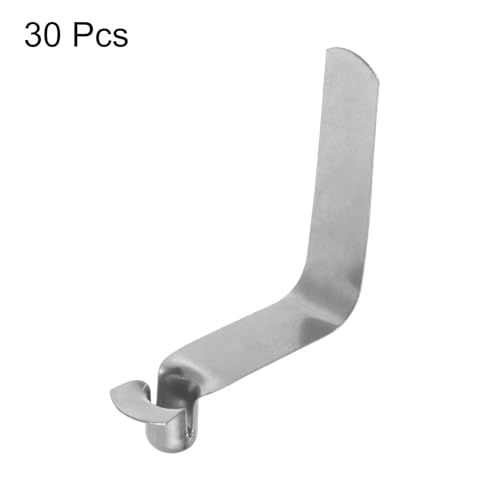 30pcs V-Shaped Spring Snap Clips for Kayak Paddles & Tent Poles - 6x8x32mm