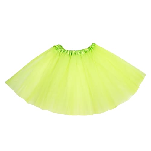 Neon Tulle Tutu Skirt for Women - One Size, Light Green