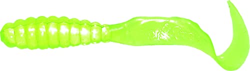 Teenie Tail Soft Plastic Fishing Lure - Chartreuse, 2 Inch