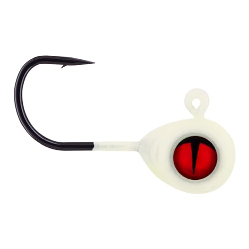 Tungsten Crappie King Fly Fishing Jig - Super-Glo White, 1/16 Oz