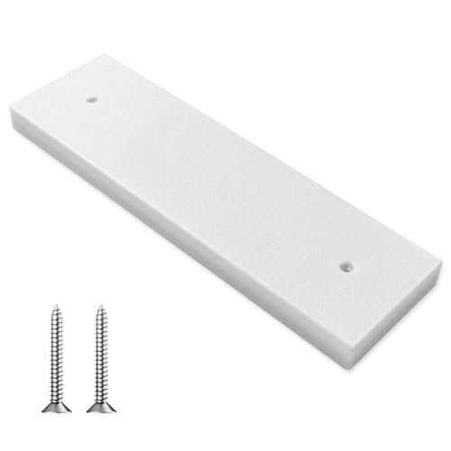 Marine-Grade Transducer Mounting Plate for Boats - 12x3.5 inch UV Resistant White