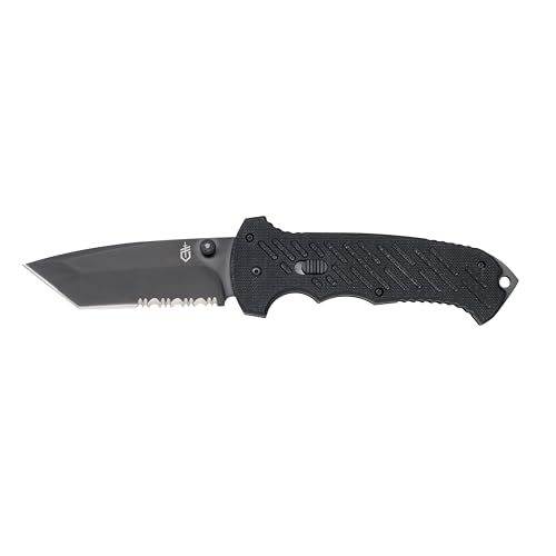 Gerber Gear 06 FAST Folding Pocket Knife, Tactical Tanto Pocket Knife with Serrated Edge for Camping and Survival