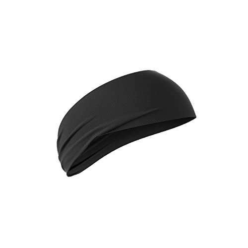 Moisture-Wicking Sports Headband for Kids - Medium Size Black