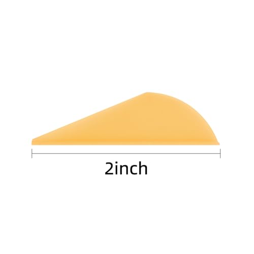 2-Inch TPU Arrow Vanes for Archery - Durable DIY Fletching Set - 50PK Yellow