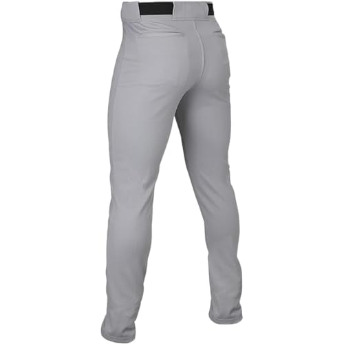 Easton Mojo Baseball Pants for Men, Full Length Semi-Relaxed Fit, Small / Grey