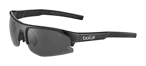 Bollé Bolt 2.0 S Rectangular Sports Sunglasses Black Shiny - Small Fit
