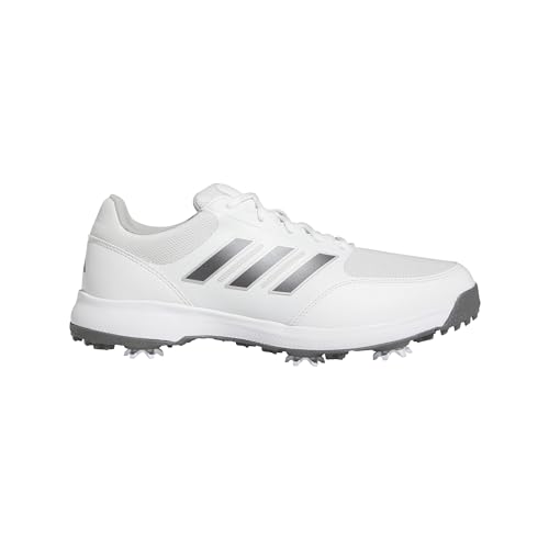 adidas Tech Response 3.0 Golf Shoes - White/Dark Silver Metallic