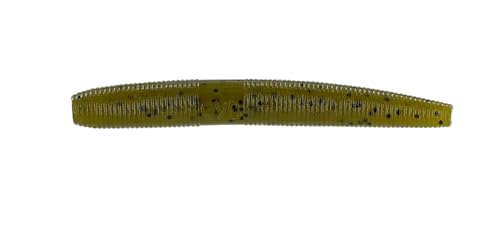 Fat Senko Fishing Bait - Green Pumpkin, 5 Inches