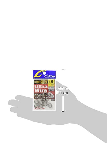 Owner P-25 Split Ring Ultra Wire #8 12 Pieces - Fishing Tackle Accessories, 240lb/405lb Strength, Single Item Variation