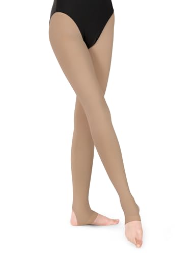 Stirrup Tights for Girls & Women - 60D Ultra Soft - Tan - 2-3T