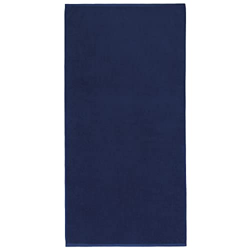 Beachland Solid Navy Cotton Beach Towel Pack of 2 30x60 Inches Extra Soft Absorbent