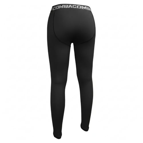 Boys Compression Pants - Youth Athletic Leggings for Sports - Black, Medium