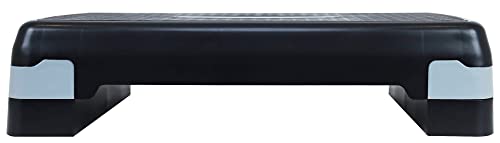 Adjustable Aerobic Stepper Platform - 27-Inch, Non-Slip, Black/Gray