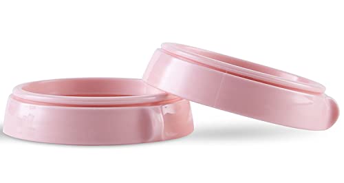 ROMIRUS Bottle Collar Rings Replacement Set for Comotomo Gen 1 (4-Pack, Pink)