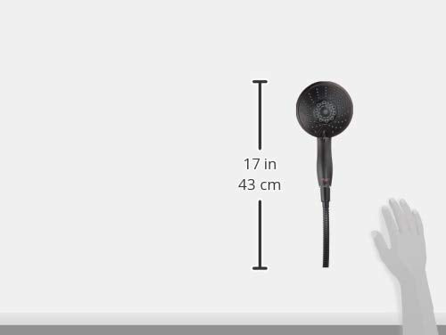 Ana Bath Anti-Clog High Pressure Large Oil Rubbed Bronze Dual Shower Head 5-inch 5-Settings Shower Head with Handheld Spray Combo + 5 Foot Stainless Steel Shower Hose w/ BRASS connectors