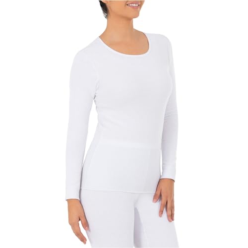 Women's Micro Waffle Thermal Underwear Tee - Medium / White