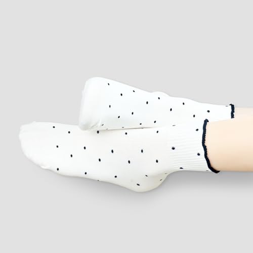 Non-Slip Pilates Grip Ankle Socks for Women - 3 Pair Set - Milk White