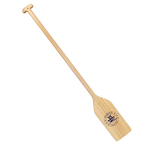 Wooden Canoe Paddle 4 ft - Lightweight with Ergonomic T-Grip Handle - 1 Pack