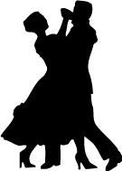 Couple Dancing Silhouette Wall Decal - 43"x60"
