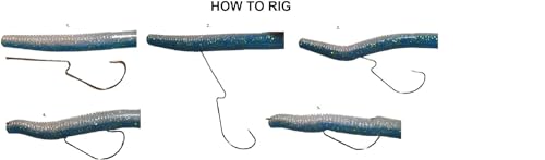 Light Wire Long Neck EWG Offset Worm Hooks - 5/0, 25 Pack