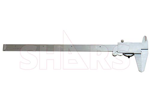 Shars Precision Stainless Steel Shock Proof Dial Caliper .001" Graduation (0-12" 303-1309B, Black) L