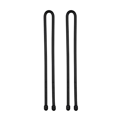 Reusable Rubber Twist Ties - 12 Inch Black, 2-Pack