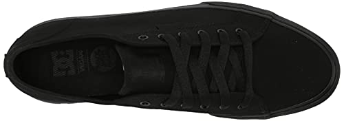 DC mens Manual Low Top Vegan Friendly Casual Skate Shoe, Black, 9.5 US