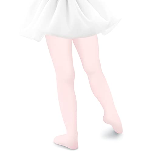 Ultra-Soft Toddler Ballet Tights for Girls - Ballet Pink, 6-9 Years