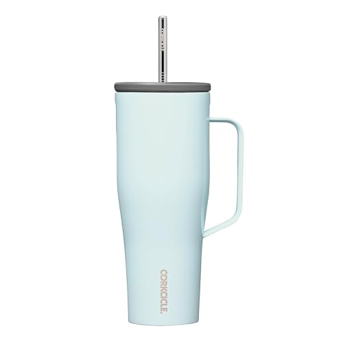 Corkcicle XL Handle Tumbler 30oz Gloss Powder Blue Cold Drink Cup