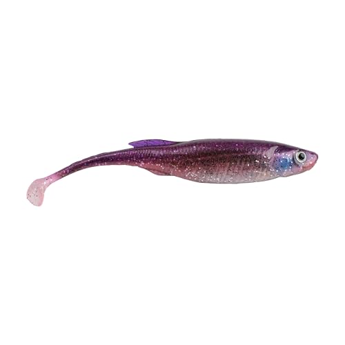 PowerBait Drip Swimmer Soft Plastic Fishing Bait - HD Purple Shiner, 5"