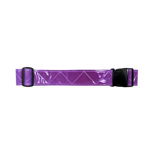 Reflective Running Belt - High Visibility Adjustable Belt - Purple