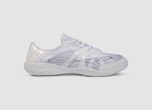 Performance White Cheer Shoes - Breathable Indoor Gym Sneakers for Women
