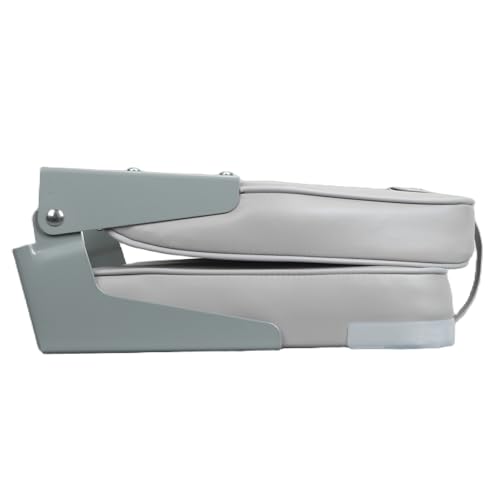 ERGOSEAT Folding Low Back Boat Seat, Light Gray - 19 x 16 x 14 in, 250 lb Capacity