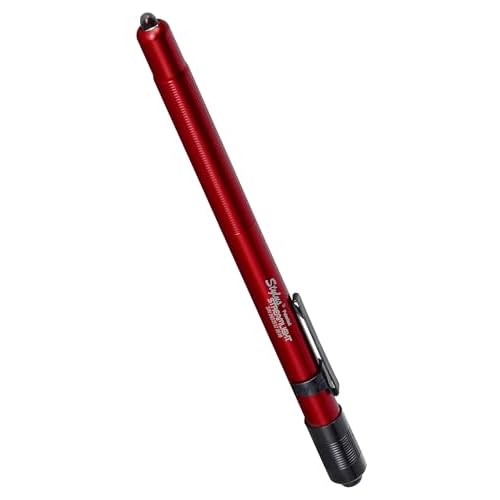 Streamlight 65035 Stylus 11-Lumen White LED Pen Light for Medical, Inspection, and Everyday Use with 3 AAAA Alkaline Batteries, Red