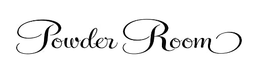 Powder Room Door Decal - Vinyl Bathroom Decor Sticker 3x20