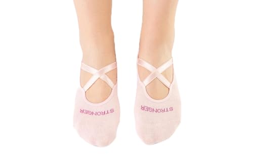 Non-Slip Grip Yoga Socks for Women - Pink - Pilates & Barre