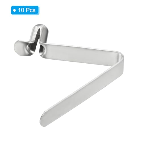 V-Shaped Spring Clips for Tent and Kayak Poles - 8.5x5mm, 10 Pack