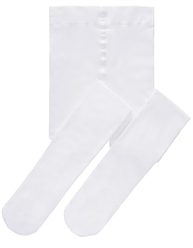 Super Soft Ballet Tights for Girls - White, 4-6 Years