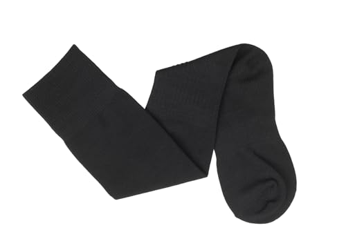 Over-the-Calf Athletic Tube Socks for Baseball and Soccer - Black, Large