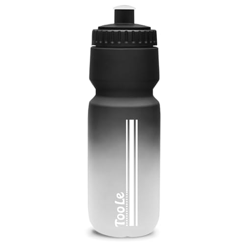 Bike Water Bottle - 24oz Leakproof Squeeze Design - Black