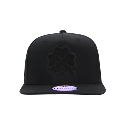 Ferreti Hats FT09 Clover Good Luck Baseball Cap Black - Adjustable Snapback
