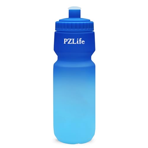 24oz Blue Bike Water Bottle - Leak Proof & BPA Free Squeeze Bottle