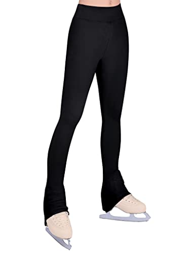 Ice Skating Pants for Girls - High Waist Leggings 14-16 Years / Black