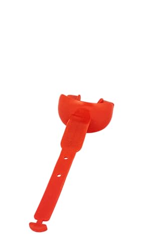 Damage Control Red Football Mouthguard with Permanent Strap, Breathable & Cushioned, Youth & Adult