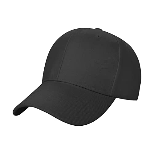 Personalized Adjustable Baseball Cap with Team Logo - Black