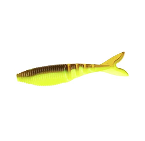 Zako Swimbait - 4 Inch Green Pumpkin with Lemon Laminate (6 Pack)