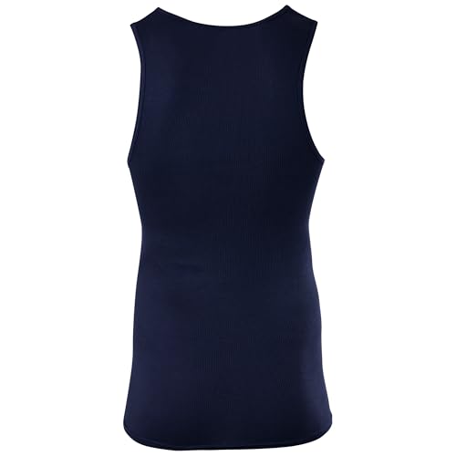 Gildan Men's Multipack Cotton Tank Tops G1104 Style - Navy, Cardinal Red, Metro Blue, Large
