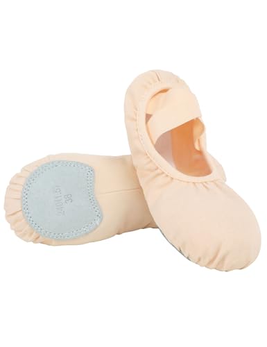 Ballet Shoes for Women - Dance Slippers in Nude 5.5