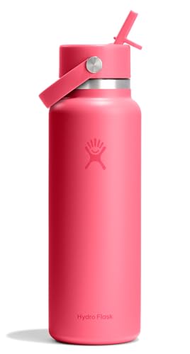 Hydro Flask 40 Oz Insulated Stainless Steel Water Bottle with Leakproof Wide Straw Lid - Popstar Pink